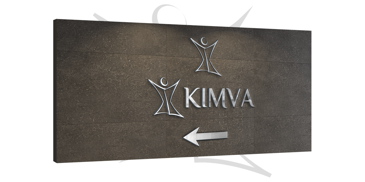 Signalisations d'intérieur et d'extérieur (panneau KIMVA éclairés) réalisés par KIMVA (impression, lettrage et signalétiques à Liège).